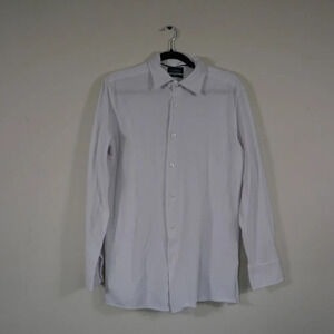 The Savile Row Button Down Men 16 32/33 White‎ Slim Fit Comfort